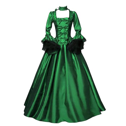 SPSMOKH Mittelalterliches Kleid für Damen, Renaissance-Halloween-Kostüme, Gothic-Stil, Übergröße, Fliege, Vintage, Teeparty, Ballkleid, elegant, Retro, Gothic, Prinzessin, Ballkleid, 1800er-Jahre von SPSMOKH