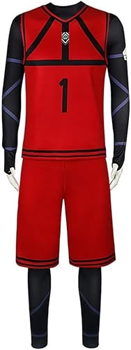 SPSMOKH Nagi Blue Lock Cosplay Fußball Outfits Isagi Yoichi Trikot Fußball Sport Trainingsanzüge Sportbekleidung Kits und Overall für Halloween Rollenspiel Kostüm Vollsets (Rin Itoshi, M) von SPSMOKH