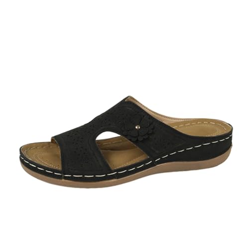 SPSMOKH Orthopädische Sandalen für Damen, zum Reinschlüpfen, elegant, Sommer, bequem, Keilabsatz, weite Passform, leichte Wanderschuhe mit Fußgewölbeunterstützung, Sommer, Fischmund, weite Passform SPSMOKH Orthopädische Sandalen für Damen, zum Reinschlüpfen, elegant, Sommer, bequem, Keilabsatz, weite Passform, leichte Wanderschuhe mit Fußgewölbeunterstützung, Sommer, Fischmund, weite Passform von SPSMOKH