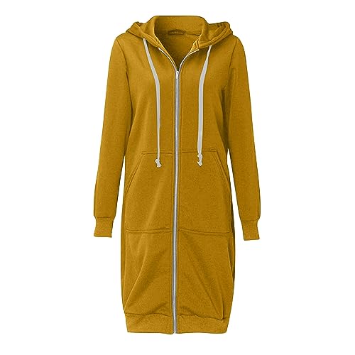 SPSMOKH Solide Damen-Jacke, Mäntel, Damen, Mädchen, langer Kapuzenpullover, Reißverschluss mit 2 Taschen, Herbst, Winter, warm, langärmelig, Oberbekleidung, Sweatshirt, Pullover, Fleecekleid, Top SPSMOKH Solide Damen-Jacke, Mäntel, Damen, Mädchen, langer Kapuzenpullover, Reißverschluss mit 2 Taschen, Herbst, Winter, warm, langärmelig, Oberbekleidung, Sweatshirt, Pullover, Fleecekleid, Top von SPSMOKH