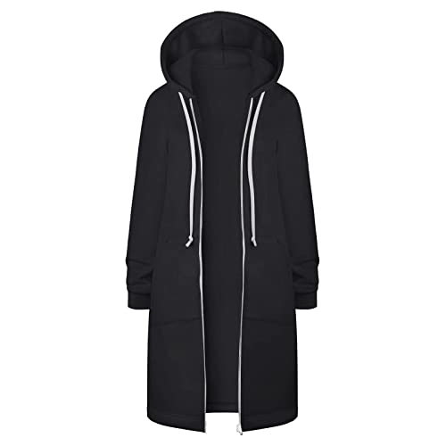 SPSMOKH Solide Damen-Jacke, Mäntel, Damen, Mädchen, langer Kapuzenpullover, Reißverschluss mit 2 Taschen, Herbst, Winter, warm, langärmelig, Oberbekleidung, Sweatshirt, Pullover, Fleecekleid, Top SPSMOKH Solide Damen-Jacke, Mäntel, Damen, Mädchen, langer Kapuzenpullover, Reißverschluss mit 2 Taschen, Herbst, Winter, warm, langärmelig, Oberbekleidung, Sweatshirt, Pullover, Fleecekleid, Top von SPSMOKH