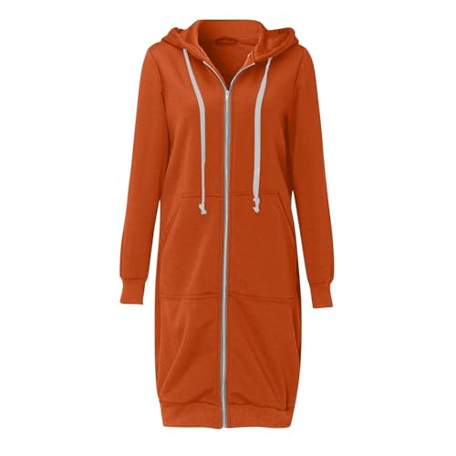 SPSMOKH Solide Damen-Jacke, Mäntel, Damen, Mädchen, langer Kapuzenpullover, Reißverschluss mit 2 Taschen, Herbst, Winter, warm, langärmelig, Oberbekleidung, Sweatshirt, Pullover, Fleecekleid, Top SPSMOKH Solide Damen-Jacke, Mäntel, Damen, Mädchen, langer Kapuzenpullover, Reißverschluss mit 2 Taschen, Herbst, Winter, warm, langärmelig, Oberbekleidung, Sweatshirt, Pullover, Fleecekleid, Top von SPSMOKH