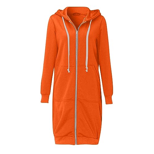 SPSMOKH Solide Damen-Jacke, Mäntel, Damen, Mädchen, langer Kapuzenpullover, Reißverschluss mit 2 Taschen, Herbst, Winter, warm, langärmelig, Oberbekleidung, Sweatshirt, Pullover, Fleecekleid, Top SPSMOKH Solide Damen-Jacke, Mäntel, Damen, Mädchen, langer Kapuzenpullover, Reißverschluss mit 2 Taschen, Herbst, Winter, warm, langärmelig, Oberbekleidung, Sweatshirt, Pullover, Fleecekleid, Top von SPSMOKH