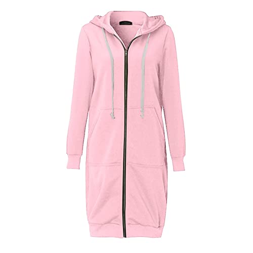 SPSMOKH Solide Damen-Jacke, Mäntel, Damen, Mädchen, langer Kapuzenpullover, Reißverschluss mit 2 Taschen, Herbst, Winter, warm, langärmelig, Oberbekleidung, Sweatshirt, Pullover, Fleecekleid, Top SPSMOKH Solide Damen-Jacke, Mäntel, Damen, Mädchen, langer Kapuzenpullover, Reißverschluss mit 2 Taschen, Herbst, Winter, warm, langärmelig, Oberbekleidung, Sweatshirt, Pullover, Fleecekleid, Top von SPSMOKH