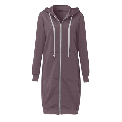 SPSMOKH Solide Damen-Jacke, Mäntel, Damen, Mädchen, langer Kapuzenpullover, Reißverschluss mit 2 Taschen, Herbst, Winter, warm, langärmelig, Oberbekleidung, Sweatshirt, Pullover, Fleecekleid, Top SPSMOKH Solide Damen-Jacke, Mäntel, Damen, Mädchen, langer Kapuzenpullover, Reißverschluss mit 2 Taschen, Herbst, Winter, warm, langärmelig, Oberbekleidung, Sweatshirt, Pullover, Fleecekleid, Top von SPSMOKH