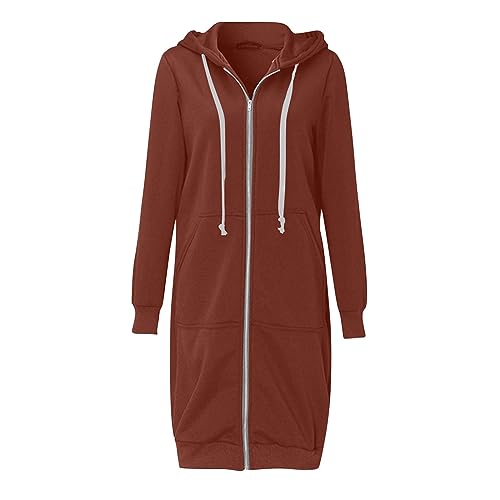 SPSMOKH Solide Damen-Jacke, Mäntel, Damen, Mädchen, langer Kapuzenpullover, Reißverschluss mit 2 Taschen, Herbst, Winter, warm, langärmelig, Oberbekleidung, Sweatshirt, Pullover, Fleecekleider, Top SPSMOKH Solide Damen-Jacke, Mäntel, Damen, Mädchen, langer Kapuzenpullover, Reißverschluss mit 2 Taschen, Herbst, Winter, warm, langärmelig, Oberbekleidung, Sweatshirt, Pullover, Fleecekleider, Top von SPSMOKH