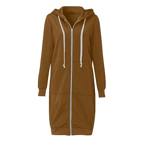 SPSMOKH Solide Damen-Jacke, Mäntel, Damen, Mädchen, langer Kapuzenpullover, Reißverschluss mit 2 Taschen, Herbst, Winter, warm, langärmelig, Oberbekleidung, Sweatshirt, Pullover, Fleecekleider, Top SPSMOKH Solide Damen-Jacke, Mäntel, Damen, Mädchen, langer Kapuzenpullover, Reißverschluss mit 2 Taschen, Herbst, Winter, warm, langärmelig, Oberbekleidung, Sweatshirt, Pullover, Fleecekleider, Top von SPSMOKH