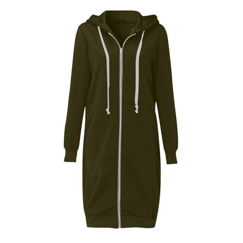 SPSMOKH Solide Damen-Jacke, Mäntel, Damen, Mädchen, langer Kapuzenpullover, Reißverschluss mit 2 Taschen, für Herbst und Winter, warm, langärmelig, Oberbekleidung, Sweatshirt, Pullover, Fleecekleider SPSMOKH Solide Damen-Jacke, Mäntel, Damen, Mädchen, langer Kapuzenpullover, Reißverschluss mit 2 Taschen, für Herbst und Winter, warm, langärmelig, Oberbekleidung, Sweatshirt, Pullover, Fleecekleider von SPSMOKH