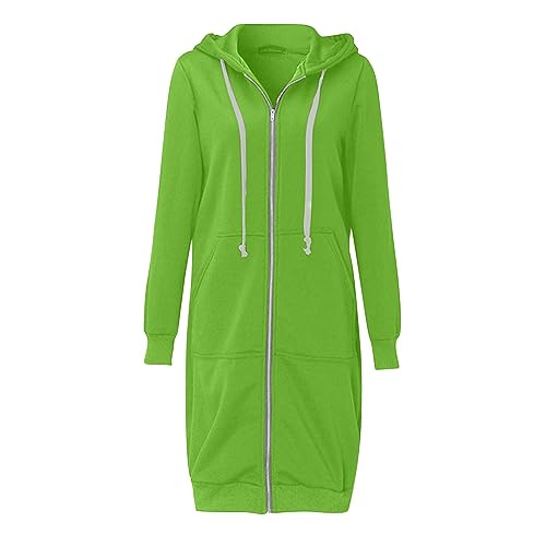 SPSMOKH Solide Damen-Jacke, Mäntel, Damen, Mädchen, langer Kapuzenpullover, Reißverschluss mit 2 Taschen, für Herbst und Winter, warm, langärmelig, Oberbekleidung, Sweatshirt, Pullover, Fleecekleider SPSMOKH Solide Damen-Jacke, Mäntel, Damen, Mädchen, langer Kapuzenpullover, Reißverschluss mit 2 Taschen, für Herbst und Winter, warm, langärmelig, Oberbekleidung, Sweatshirt, Pullover, Fleecekleider von SPSMOKH