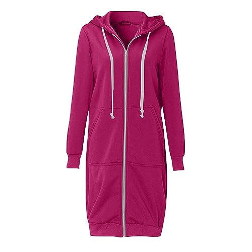 SPSMOKH Solide Damen-Jacke, Mäntel, Damen, Mädchen, langer Kapuzenpullover, Reißverschluss mit 2 Taschen, für Herbst und Winter, warm, langärmelig, Oberbekleidung, Sweatshirt, Pullover, Fleecekleider SPSMOKH Solide Damen-Jacke, Mäntel, Damen, Mädchen, langer Kapuzenpullover, Reißverschluss mit 2 Taschen, für Herbst und Winter, warm, langärmelig, Oberbekleidung, Sweatshirt, Pullover, Fleecekleider von SPSMOKH