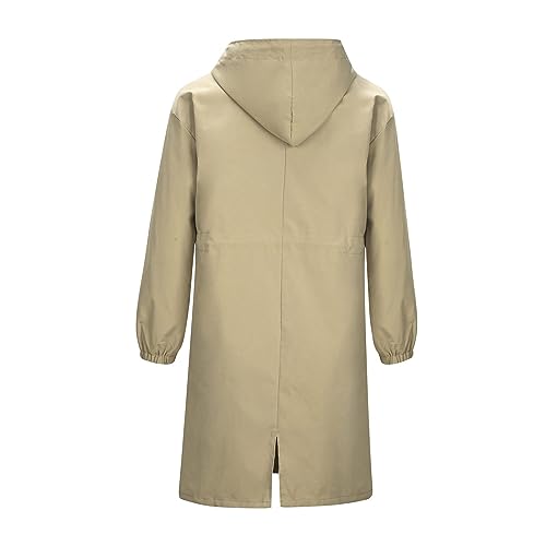 SPSMOKH Wasserdichte Damen-Jacke, Windbreaker mit Kapuze, langer Regenmantel, Übergröße, einfarbig, Wandern, Camping, winddicht, Trenchcoat, leicht, Sommer, Herbst, Regenmantel, Outdoor, verstaubar SPSMOKH Wasserdichte Damen-Jacke, Windbreaker mit Kapuze, langer Regenmantel, Übergröße, einfarbig, Wandern, Camping, winddicht, Trenchcoat, leicht, Sommer, Herbst, Regenmantel, Outdoor, verstaubar von SPSMOKH