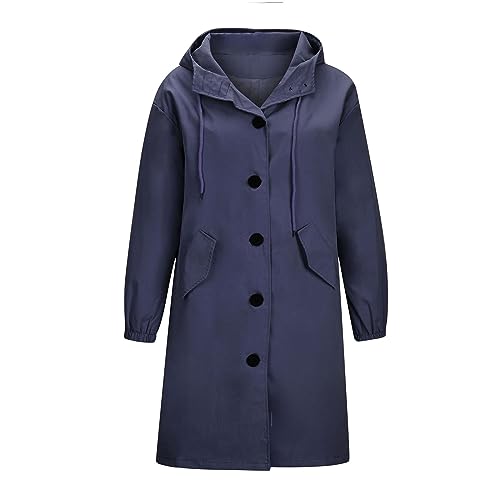 SPSMOKH Wasserdichte Damen-Jacke, Windbreaker mit Kapuze, langer Regenmantel, Übergröße, einfarbig, Wandern, Camping, winddicht, Trenchcoat, leicht, Sommer, Herbst, Regenmantel, Outdoor, verstaubar SPSMOKH Wasserdichte Damen-Jacke, Windbreaker mit Kapuze, langer Regenmantel, Übergröße, einfarbig, Wandern, Camping, winddicht, Trenchcoat, leicht, Sommer, Herbst, Regenmantel, Outdoor, verstaubar von SPSMOKH