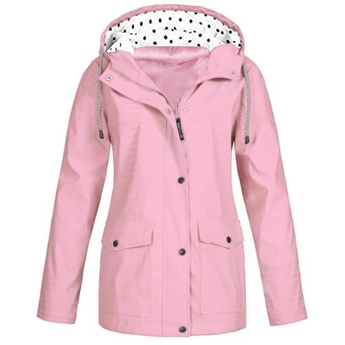 SPSMOKH Wasserdichte Jacken für Damen, Outdoor, Camping, Windbreaker, einfarbig, Softshell-Jacke mit Kapuze, leichte Regenjacke, Reißverschluss, Regenmantel, übergroßer Trenchcoat für Radfahren, Hiki SPSMOKH Wasserdichte Jacken für Damen, Outdoor, Camping, Windbreaker, einfarbig, Softshell-Jacke mit Kapuze, leichte Regenjacke, Reißverschluss, Regenmantel, übergroßer Trenchcoat für Radfahren, Hiki von SPSMOKH