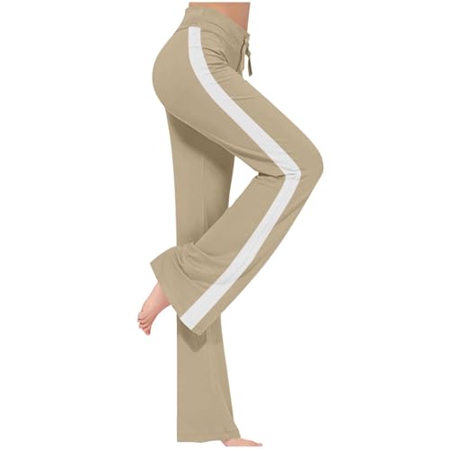 SPSMOKH Yoga-Leggings für Damen, ausgestellte Yogahose, hohe Taille, Workout, Bootcut-Hose, Kordelzug, Seitenstreifen, Workout, Fitnessstudio, Sport, Laufmodell, Baumwolle, Übergröße, Fitness (1#Khaki SPSMOKH Yoga-Leggings für Damen, ausgestellte Yogahose, hohe Taille, Workout, Bootcut-Hose, Kordelzug, Seitenstreifen, Workout, Fitnessstudio, Sport, Laufmodell, Baumwolle, Übergröße, Fitness (1#Khaki von SPSMOKH