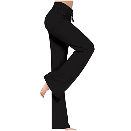 SPSMOKH Yoga-Leggings für Damen, ausgestellte Yogahose, hohe Taille, Workout, Bootcut-Hose, Kordelzug, Seitenstreifen, Workout, Fitnessstudio, Sport, Laufmodell, Baumwolle, Übergröße, Fitness (Schwarz SPSMOKH Yoga-Leggings für Damen, ausgestellte Yogahose, hohe Taille, Workout, Bootcut-Hose, Kordelzug, Seitenstreifen, Workout, Fitnessstudio, Sport, Laufmodell, Baumwolle, Übergröße, Fitness (Schwarz von SPSMOKH