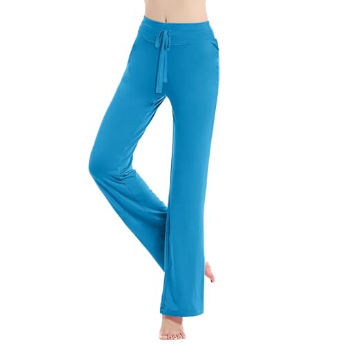 SPSMOKH Yoga-Leggings für Damen, ausgestellte Yogahose, hohe Taille, Workout, Bootcut-Hose, Kordelzug, Seitenstreifen, Workout, Fitnessstudio, Sport, Laufmodell, Baumwolle, Übergröße, Fitness (Blau SPSMOKH Yoga-Leggings für Damen, ausgestellte Yogahose, hohe Taille, Workout, Bootcut-Hose, Kordelzug, Seitenstreifen, Workout, Fitnessstudio, Sport, Laufmodell, Baumwolle, Übergröße, Fitness (Blau von SPSMOKH