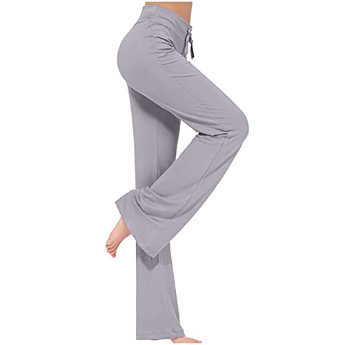 SPSMOKH Yoga-Leggings für Damen, ausgestellte Yogahose, hohe Taille, Workout, Bootcut-Hose, Kordelzug, Seitenstreifen, Workout, Fitnessstudio, Sport, Laufmodell, Baumwolle, Übergröße, Fitness (Grau-1 SPSMOKH Yoga-Leggings für Damen, ausgestellte Yogahose, hohe Taille, Workout, Bootcut-Hose, Kordelzug, Seitenstreifen, Workout, Fitnessstudio, Sport, Laufmodell, Baumwolle, Übergröße, Fitness (Grau-1 von SPSMOKH