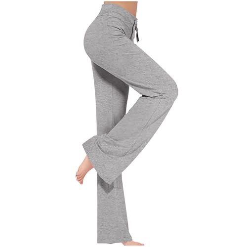 SPSMOKH Yoga-Leggings für Damen, ausgestellte Yogahose, hohe Taille, Workout, Bootcut-Hose, Kordelzug, Seitenstreifen, Workout, Fitnessstudio, Sport, Laufmodell, Baumwolle, Übergröße, Fitness (Grau SPSMOKH Yoga-Leggings für Damen, ausgestellte Yogahose, hohe Taille, Workout, Bootcut-Hose, Kordelzug, Seitenstreifen, Workout, Fitnessstudio, Sport, Laufmodell, Baumwolle, Übergröße, Fitness (Grau von SPSMOKH