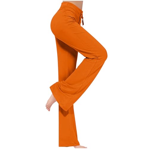 SPSMOKH Yoga-Leggings für Damen, ausgestellte Yogahose, hohe Taille, Workout, Bootcut-Hose, Kordelzug, Seitenstreifen, Workout, Fitnessstudio, Sport, Laufmodell, Baumwolle, Übergröße, Fitness (Orange SPSMOKH Yoga-Leggings für Damen, ausgestellte Yogahose, hohe Taille, Workout, Bootcut-Hose, Kordelzug, Seitenstreifen, Workout, Fitnessstudio, Sport, Laufmodell, Baumwolle, Übergröße, Fitness (Orange von SPSMOKH