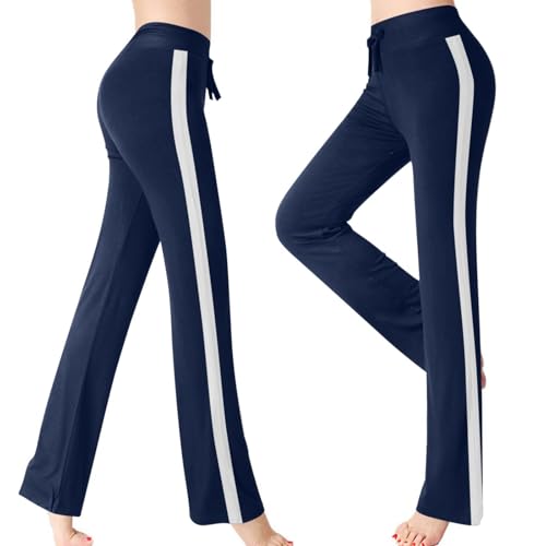 SPSMOKH Yoga-Leggings für Damen, ausgestellte Yogahose, hohe Taille, Workout, Bootcut-Hose, Kordelzug, Seitenstreifen, Workout, Fitnessstudio, Sport, Laufmodell, Baumwolle, Übergröße, Fitness SPSMOKH Yoga-Leggings für Damen, ausgestellte Yogahose, hohe Taille, Workout, Bootcut-Hose, Kordelzug, Seitenstreifen, Workout, Fitnessstudio, Sport, Laufmodell, Baumwolle, Übergröße, Fitness von SPSMOKH