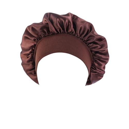 Schlafmütze für Damen, Satin, Seide, verstellbar, Stretch-Satin, Haarschutzkappe, weicher Haarschutz und Wärme, Hut für Nachtschlafen, atmungsaktive Seidenhaube (TYPE - 4, Einheitsgröße) von SPSMOKH