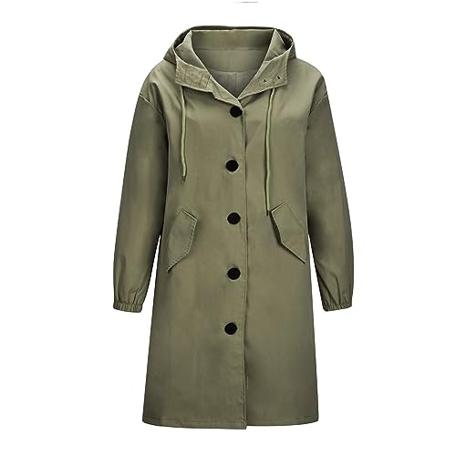 Wasserdichte Damen-Jacke, Windbreaker mit Kapuze, langer Regenmantel, Übergröße, einfarbig, Wandern, Camping, winddicht, Trenchcoat, leicht, Sommer, Herbst, Regenmantel, Outdoor, verstaubar (#01 Wasserdichte Damen-Jacke, Windbreaker mit Kapuze, langer Regenmantel, Übergröße, einfarbig, Wandern, Camping, winddicht, Trenchcoat, leicht, Sommer, Herbst, Regenmantel, Outdoor, verstaubar (#01 von SPSMOKH