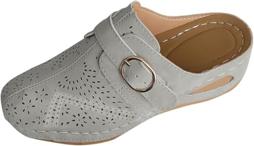 Wdge Clogs für Damen, Pantoletten, Slipper, geschlossener Zehenbereich, bequem, Damen-Pantoletten, ausgehöhlt, Sommer, Wandersandalen, atmungsaktiv, orthopädische Schuhe mit Fußgewölbeunterstützung Wdge Clogs für Damen, Pantoletten, Slipper, geschlossener Zehenbereich, bequem, Damen-Pantoletten, ausgehöhlt, Sommer, Wandersandalen, atmungsaktiv, orthopädische Schuhe mit Fußgewölbeunterstützung von SPSMOKH