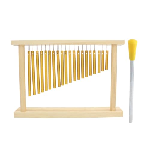20 Bars Single Row Musical Percussion Chimes, Holzständer Windglocke mit Schlagstab, Gartendekoration Im Freien 20 Bars Single Row Musical Percussion Chimes, Holzständer Windglocke mit Schlagstab, Gartendekoration Im Freien von SPYMINNPOO