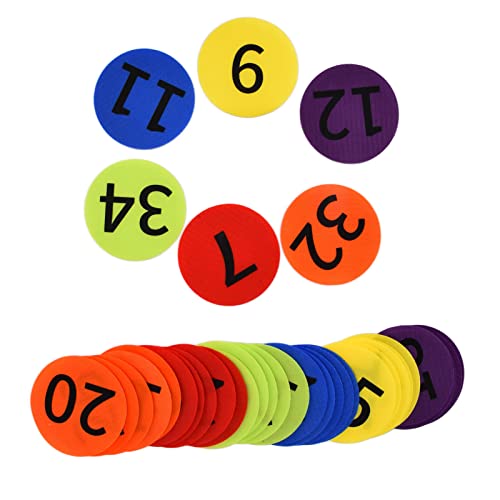 36pcs Multicolor Zahlen Teppichmarker Kinderspiel 6 Farben Teppich Flecken Kreise Punkte für Klassenzimmer(Packung mit 36 Tabletten) Toysandgames Puzzles, Puzzles, Lernspielzeug Zum Selbermachen von SPYMINNPOO