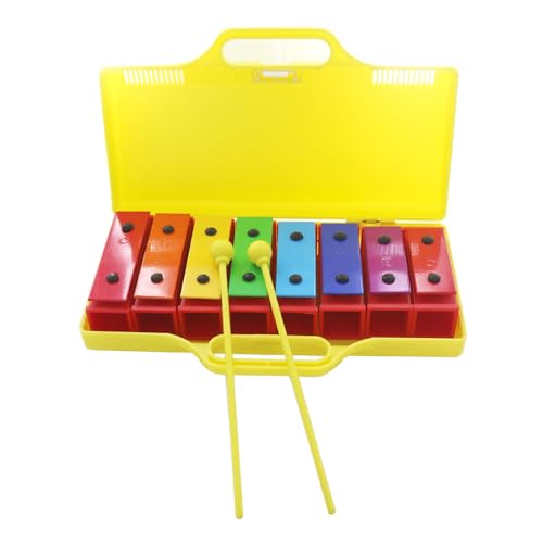 SPYMINNPOO Buntes Xylophon mit 8 Noten, Glockenspiel-Musikinstrument für Kinder mit 2 Schlägeln, Unterhaltsam und Lehrreich SPYMINNPOO Buntes Xylophon mit 8 Noten, Glockenspiel-Musikinstrument für Kinder mit 2 Schlägeln, Unterhaltsam und Lehrreich von SPYMINNPOO