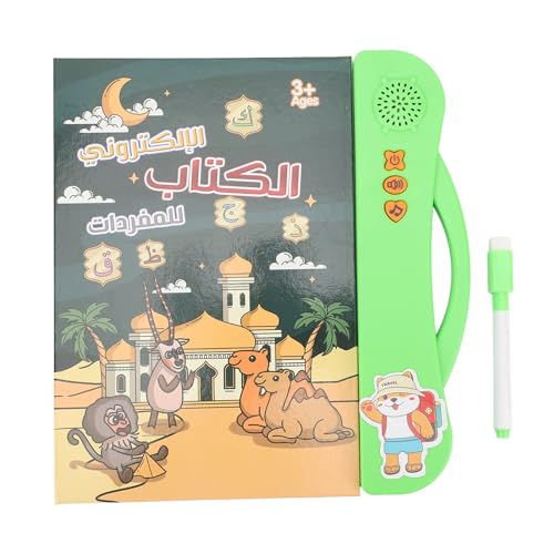 Elektronisches Arabisch-Soundbuch mit Mehreren Themen und Wiederbeschreibbaren Aktivitätsseiten für die Standardaussprache für ab 3 Jahren (GREEN) von SPYMINNPOO