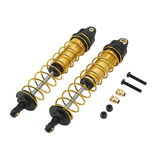 RC Auto RC Auto Federdämpfer 1/10 RC Dämpfer Set mit Federn, 115 Mm RC Federdämpfer Anti-Vibration CNC Bearbeitung Verstellbarer Federdämpfer für Axial SCX10 für 1/10 RC Crawler (GOLD) von SPYMINNPOO