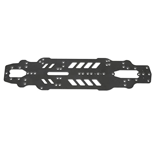 RC Car Chassis, Kohlefaser RC Touring Auto Chassis Bodenplatte Set Teile Kompatibel mit 3RACING ADVANCE S64 RC 1/10 Touring Car (Schwarz) von SPYMINNPOO