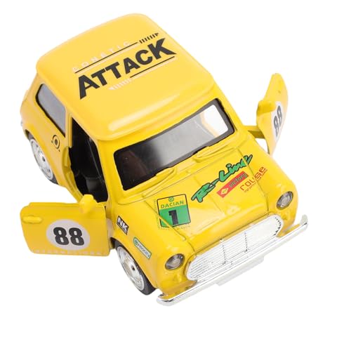 SPYMINNPOO 1:36 MINI -MINI -Automodell, Realistische Eröffnungstüren Metallautos Spielzeug für Sammeldisplay, Dekor, Kuchen -Topper (Yellow) von SPYMINNPOO