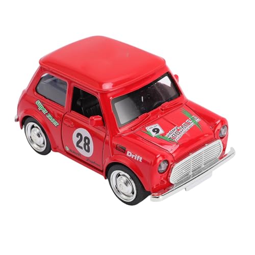 SPYMINNPOO 1:36 MINI -MINI -Automodell, Realistische Eröffnungstüren Metallautos Spielzeug für Sammeldisplay, Dekor, Kuchen -Topper (red) von SPYMINNPOO