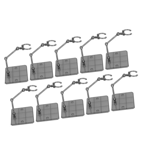 SPYMINNPOO 10-teiliger Figurenmodellständer, Figurendisplayhalter Modelldisplayständer Hohe Stabilität für 6-Zoll-Actionfiguren (Transparentes Schwarz) von SPYMINNPOO