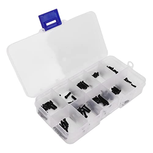 100 Pcs RC -Autoschrauben Box Set, Edelstahl Reparaturschrauben RC -Schrauben Set Kit für MJX 16208 16207 16210 Bürstenloser RC -Auto von SPYMINNPOO