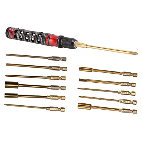 SPYMINNPOO 12 in 1 RC -Schraubendreher -Set, Leichte Anti -Schlupf -RC -Reparaturwerkzeuge Hochfestige Legierungsbits, Abnehmbare Köpfe für RC -Reparaturwerkzeuge SPYMINNPOO 12 in 1 RC -Schraubendreher -Set, Leichte Anti -Schlupf -RC -Reparaturwerkzeuge Hochfestige Legierungsbits, Abnehmbare Köpfe für RC -Reparaturwerkzeuge von SPYMINNPOO