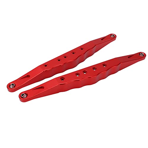 SPYMINNPOO 2 PCS RC Heck Unteren Ablaufenden Armen, Aluminiumlegierung Ersatzteile für Losi Super Baja Rey 2.0 1/6 RC Kurzzeitstrecke Außerhalb des Straßenwagens (Rot) von SPYMINNPOO