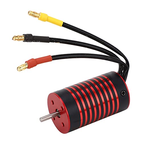 SPYMINNPOO 2845 Brushless Motor für RC Auto 4-poliger bürstenloser RC-Motor, bürstenloser Motor für Fitness-Trampoline für RC-Auto 1/12 1/14 (3700KV) von SPYMINNPOO