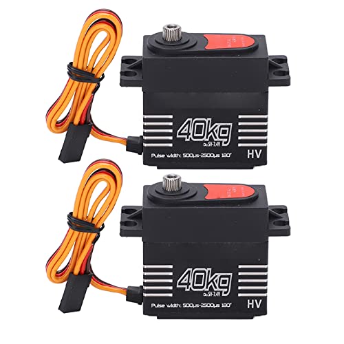 SPYMINNPOO 2PCS Metal Gear Servo für 1:8/1:10 RC Car Robot, Schnell Reagierender Digitalchip, Hochpräzises Potentiometer SPYMINNPOO 2PCS Metal Gear Servo für 1:8/1:10 RC Car Robot, Schnell Reagierender Digitalchip, Hochpräzises Potentiometer von SPYMINNPOO
