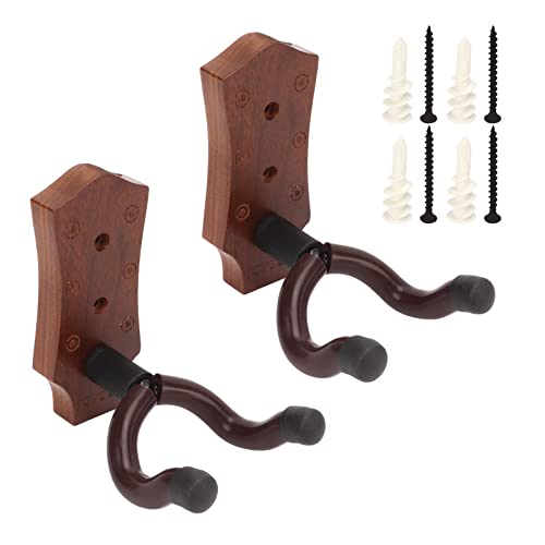 SPYMINNPOO 2pcs Gitarrenwandbügel, Gitarre Black Walnut Wall Mount Gitarrenhaken und Standzubehör Zum Ausstellen und Sammeln von Gitarren SPYMINNPOO 2pcs Gitarrenwandbügel, Gitarre Black Walnut Wall Mount Gitarrenhaken und Standzubehör Zum Ausstellen und Sammeln von Gitarren von SPYMINNPOO