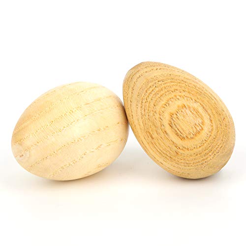 SPYMINNPOO 2pcs Hölzernes Eierspielzeug, Musikalische Percussion -Instrumente Kleinkind Sensory Toys Montessori für Kinder (SY-62-Protokollfarbe) von SPYMINNPOO