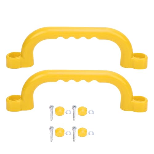 SPYMINNPOO 2pcs Kinderspielzeuggriffe, Wiederverwendbare Plastik -Grabstangen für Spielplatzklettern Im Freien Im Freien, Schwung -Set -Accessoires (Yellow) von SPYMINNPOO
