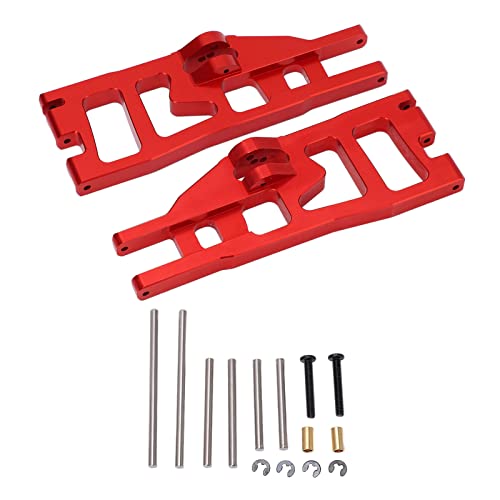 SPYMINNPOO 2pcs RC Front Unterer Schwung Arm, Aluminiumlegierung RC Swing Arm Set RC Front- und Hintere Untere Suspensionsarm Set für 1/6 RC -LKW (Rot) von SPYMINNPOO