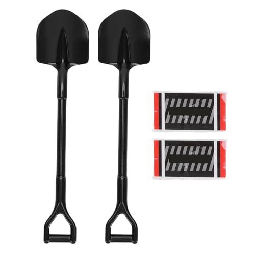 SPYMINNPOO 2pcs RC -Schaufeln, Metallschaufel -Werkzeug für 1/10 RC -Crawler mit Sicherem Simulationsansatz (Black) von SPYMINNPOO