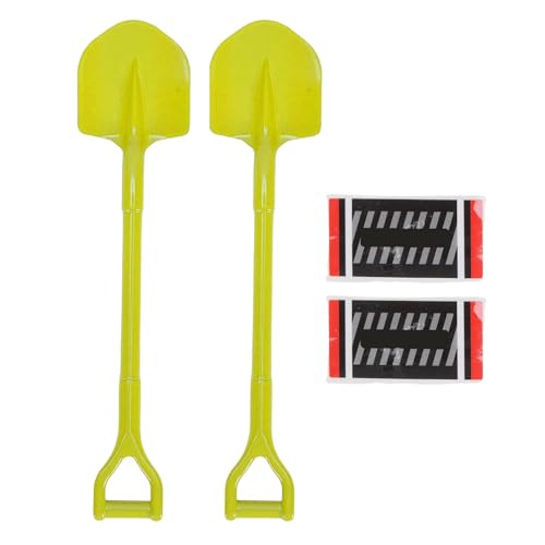 SPYMINNPOO 2pcs RC -Schaufeln, Metallschaufel -Werkzeug für 1/10 RC -Crawler mit Sicherem Simulationsansatz (Yellow) von SPYMINNPOO