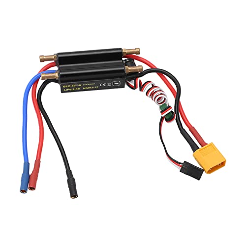 SPYMINNPOO 30a Bürstenloser ESC für RC-Boot, 2-4S Electric Speed ​​Controller Kompatibel mit 450-mm-Bootsmodell, Hochleistungs-RC ESC von SPYMINNPOO