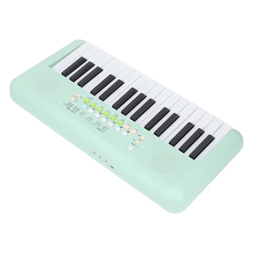 SPYMINNPOO 32 Taste Electronic Keyboard Piano Tragbares 32-Tasten-Digitalklavier mit Mikrofon 16 Töne 10 Rhythmen 6 Percussion für Anfängeraufzeichnungswiedergabe (dunkelgrün) von SPYMINNPOO
