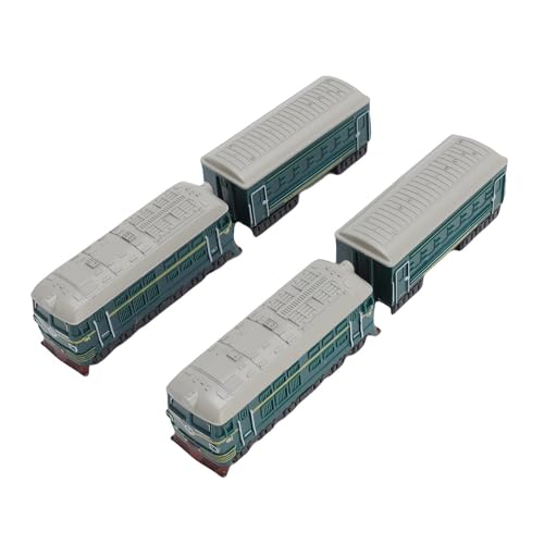 SPYMINNPOO 4 PCs Vintage -Zug -Set, 1: 60 Legierung Realistische Lotomotive Spielzeug Einfallsreiches Spiel für (Green) von SPYMINNPOO